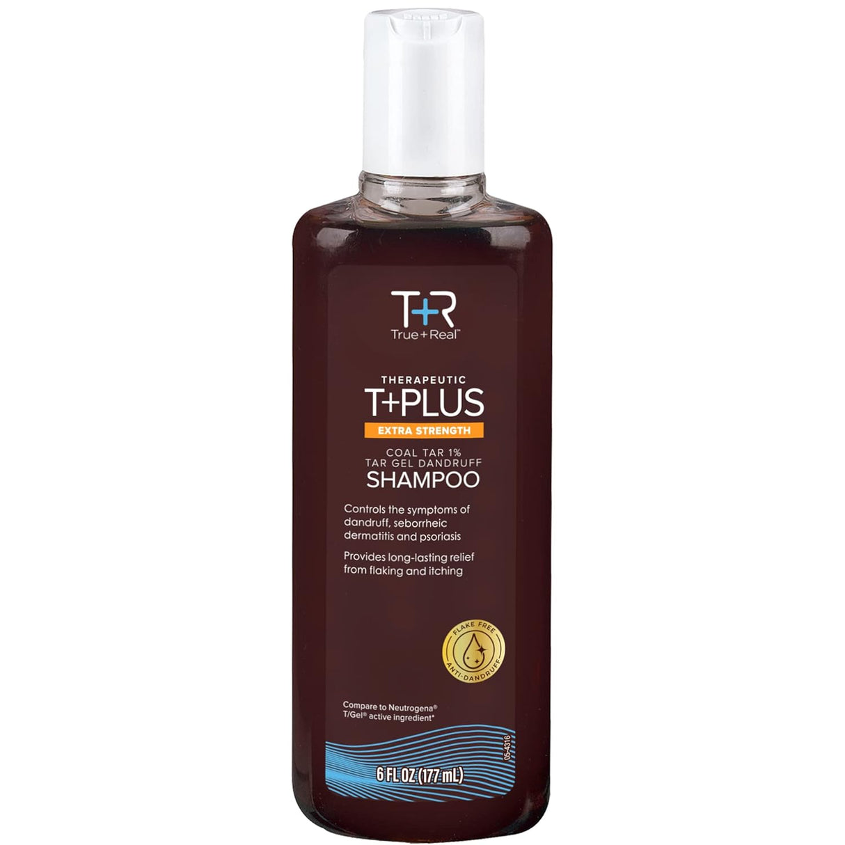 True+Real Champú terapéutico anticaspa de gel de alquitrán