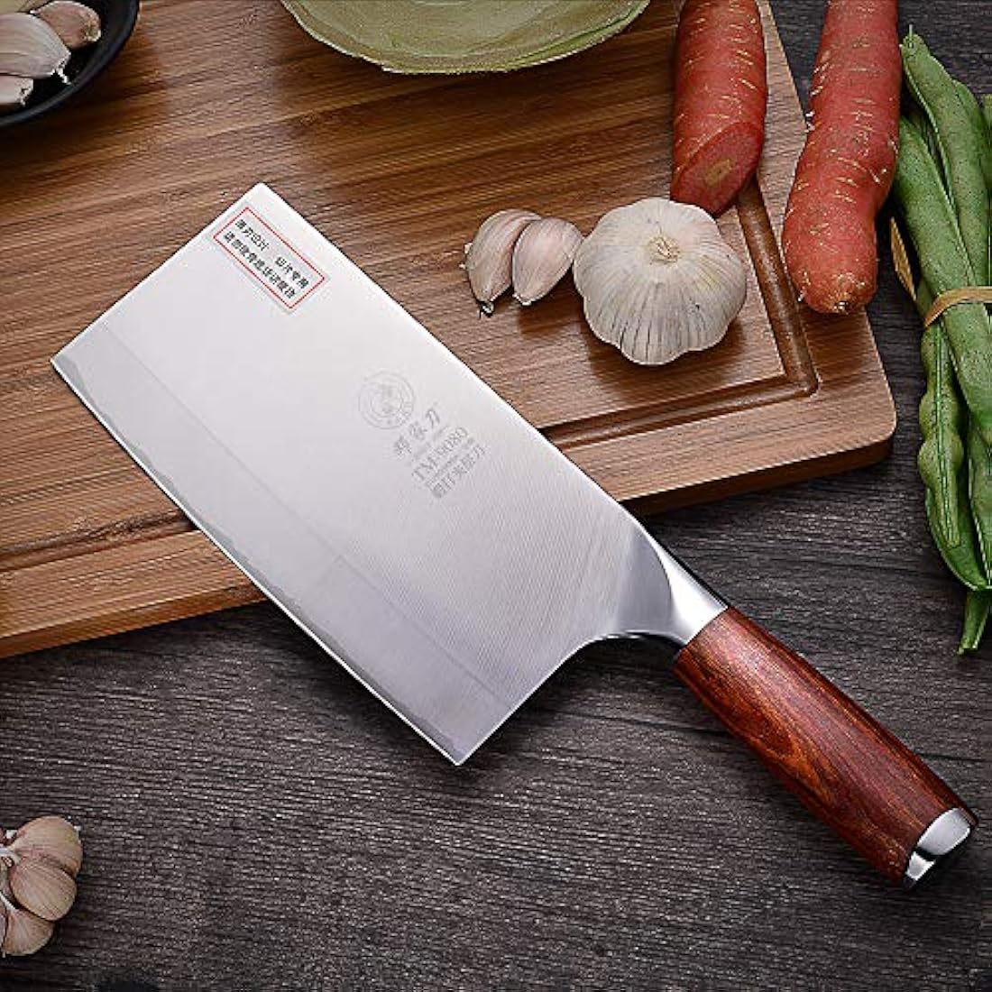 DENGJIA Cuchillo de chef chino forjado con hoja de acero