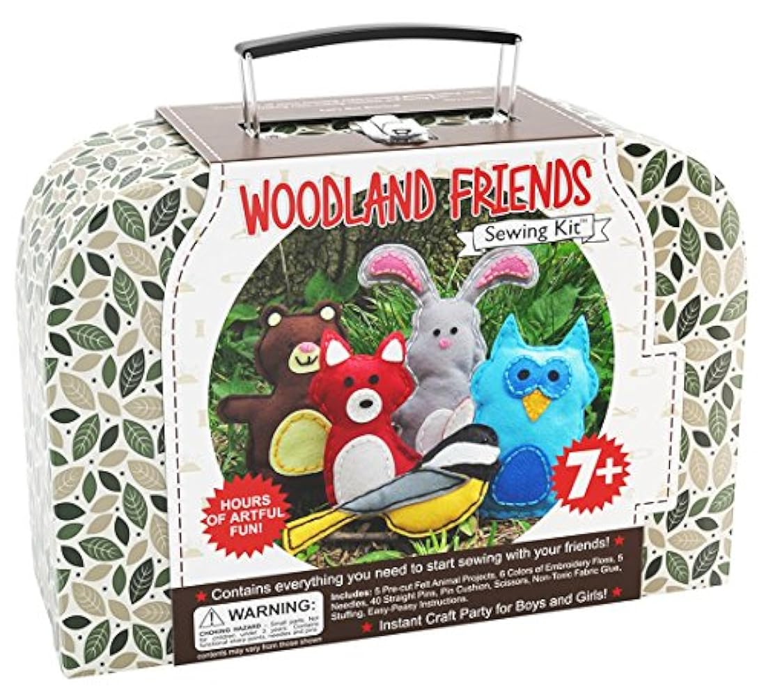 Kit educativo de costura con animales del bosque para niños