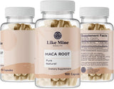 Mía Mine Maca Root 100 Cápsulas Puras Sin Rellenos