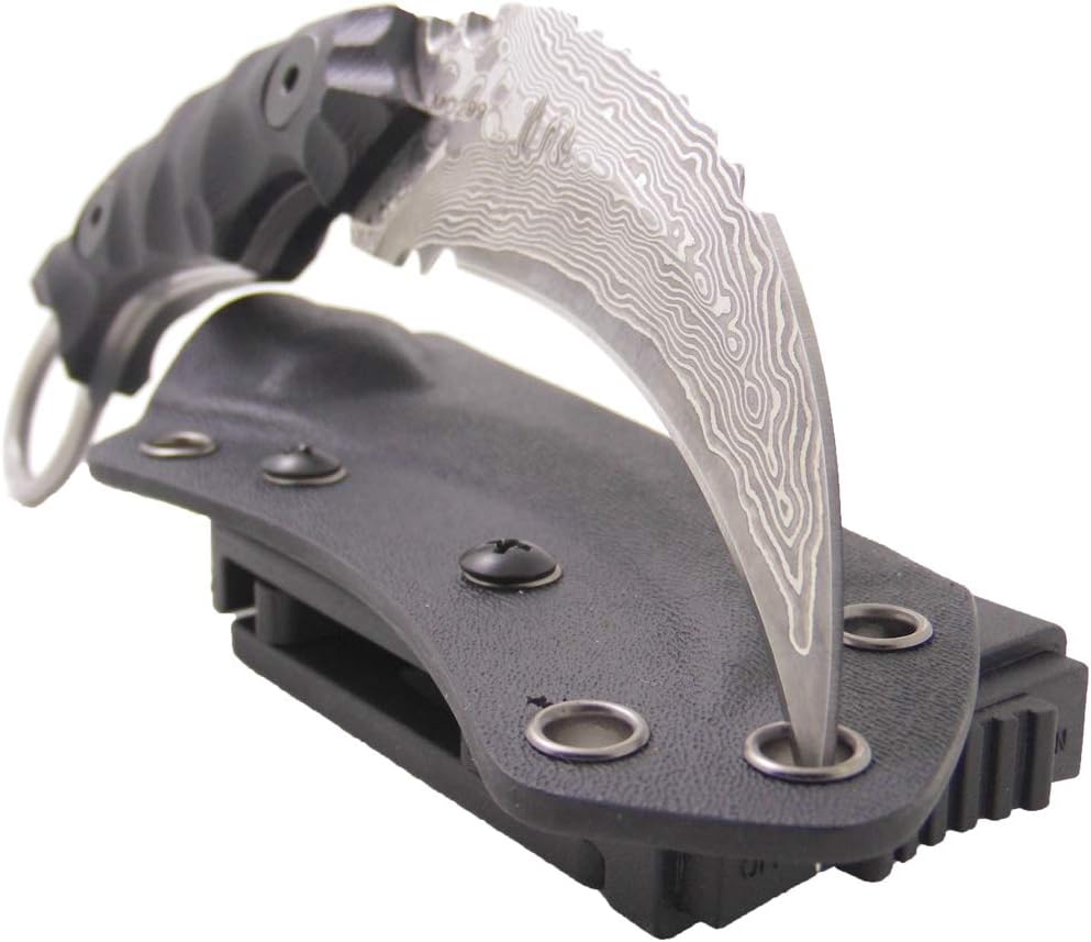Cuchillo táctico de supervivencia de doble filo con funda