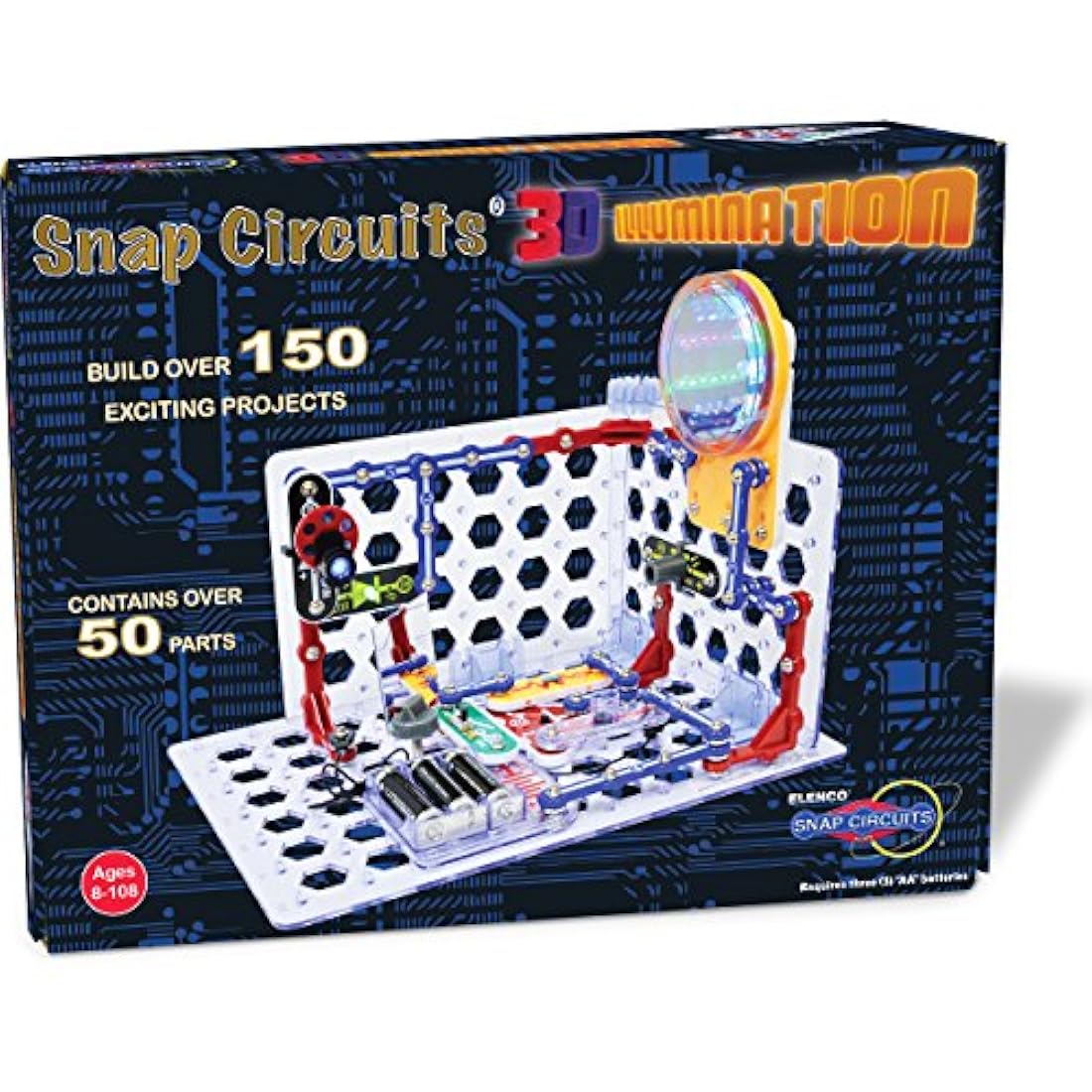 Snap Circuits Juego de electrónica con luminación 3D