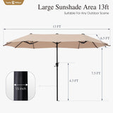 Sombrilla Doble Lado Sophia & William 13ft Protección UV 99%