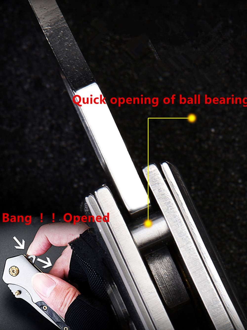 Cuchillo de bolsillo pequeño plegable de secoya mango D2