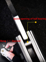 Cuchillo de bolsillo pequeño plegable de secoya mango D2