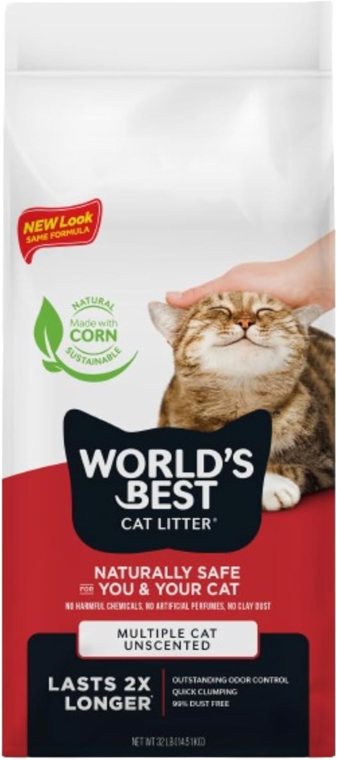 Arena para Gatos Múltiples World's Best, Sin Fragancia, 32 lb.