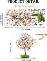 Vinilo Decorativo Mariposas y Árbol, Pared Infantil, Modelo A