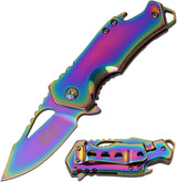 Navaja plegable con apertura asistida por resorte - MTECH USA