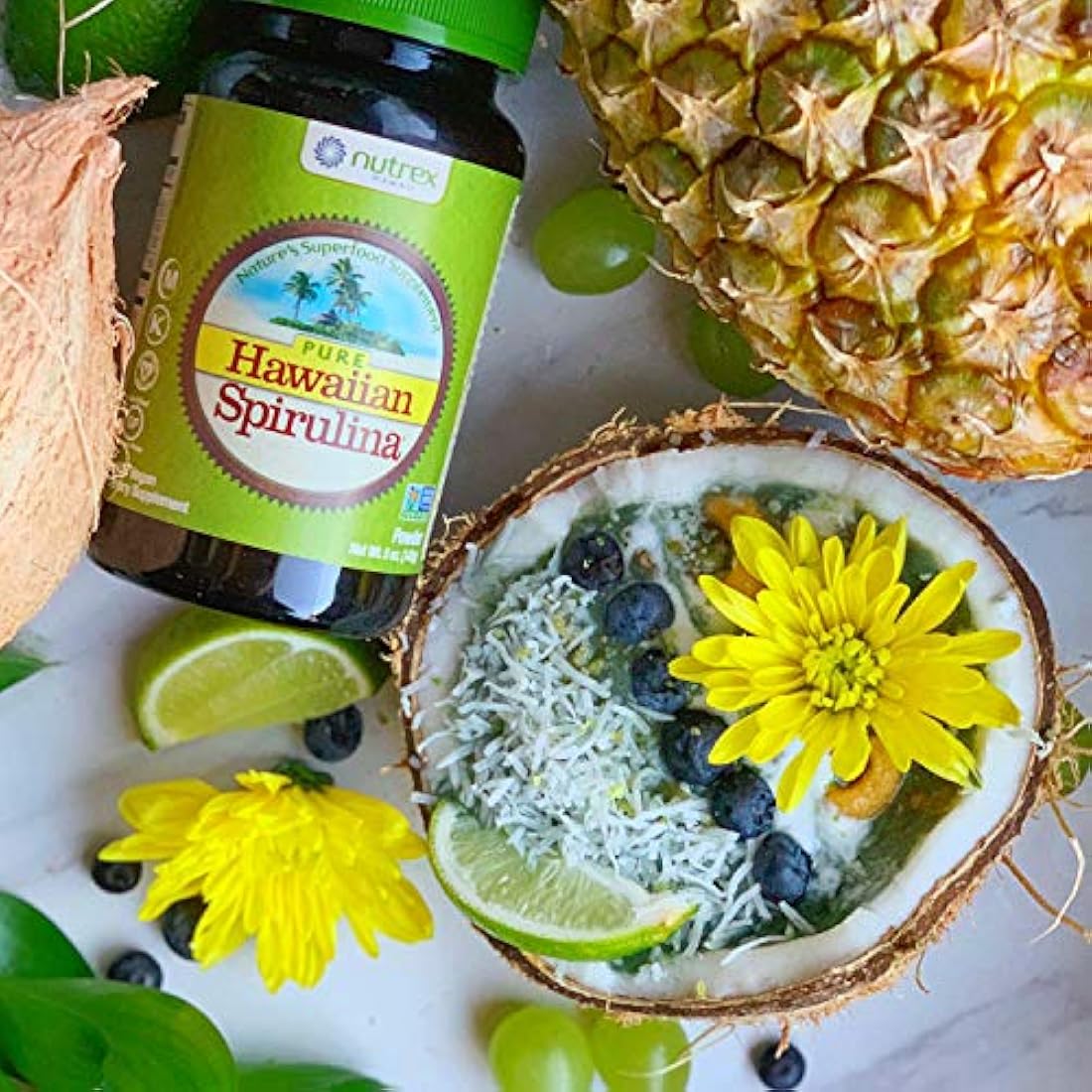 Pólvora pura de espirulina hawaiana., 732894010048, tabletas 500mg, 1