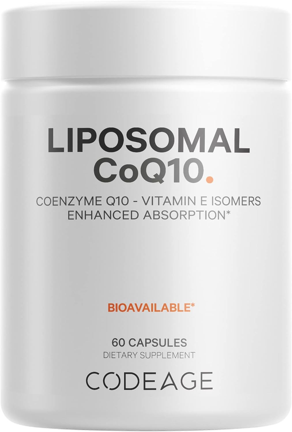 Suplemento liposomal CoQ10  Isómeros de vitamina E  125 mg