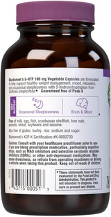 Suplemento 5-HTP Bluebonnet, 100mg, 60 Cápsulas Veganas