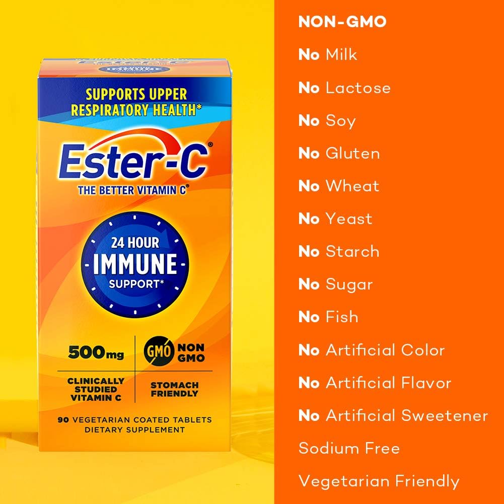 Suplemento Ester-C Tabletas de vitamina C de 500 mg  90 und