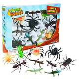 caja con figuras de insectos y animales, (10 piezas),grande