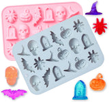 Molde de Silicona Halloween para Chocolate - 2 Piezas - Diseño Variado