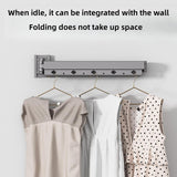 Perchero Plegable de Pared con Brazo Extensible, Modelo A