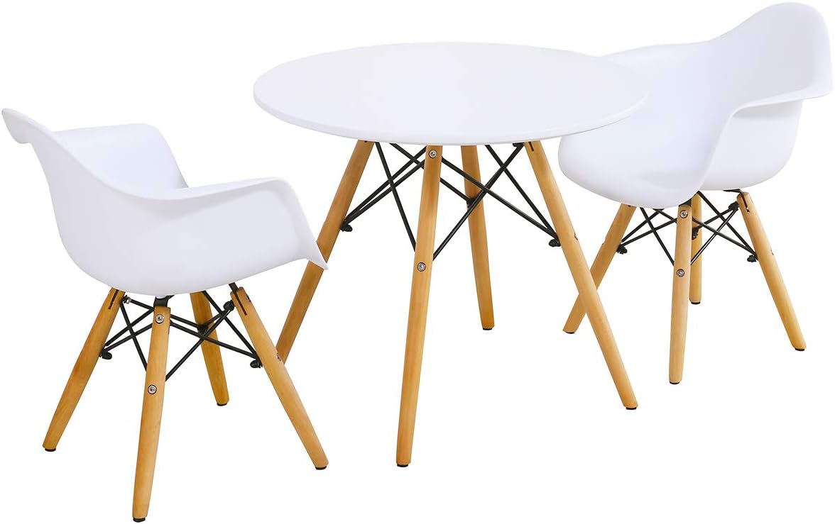 Juego de mesa y 2 sillas para niños estilo moderno