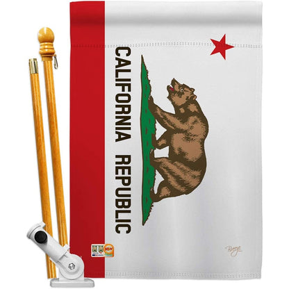 Juego de bandera de la casa del estado de California (28x40)