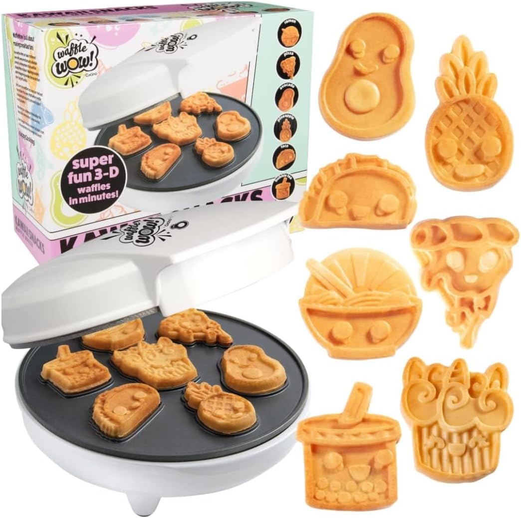 Mini Waffle Maker Fun Food Friends - Diseño Kawaii 7 Estilos