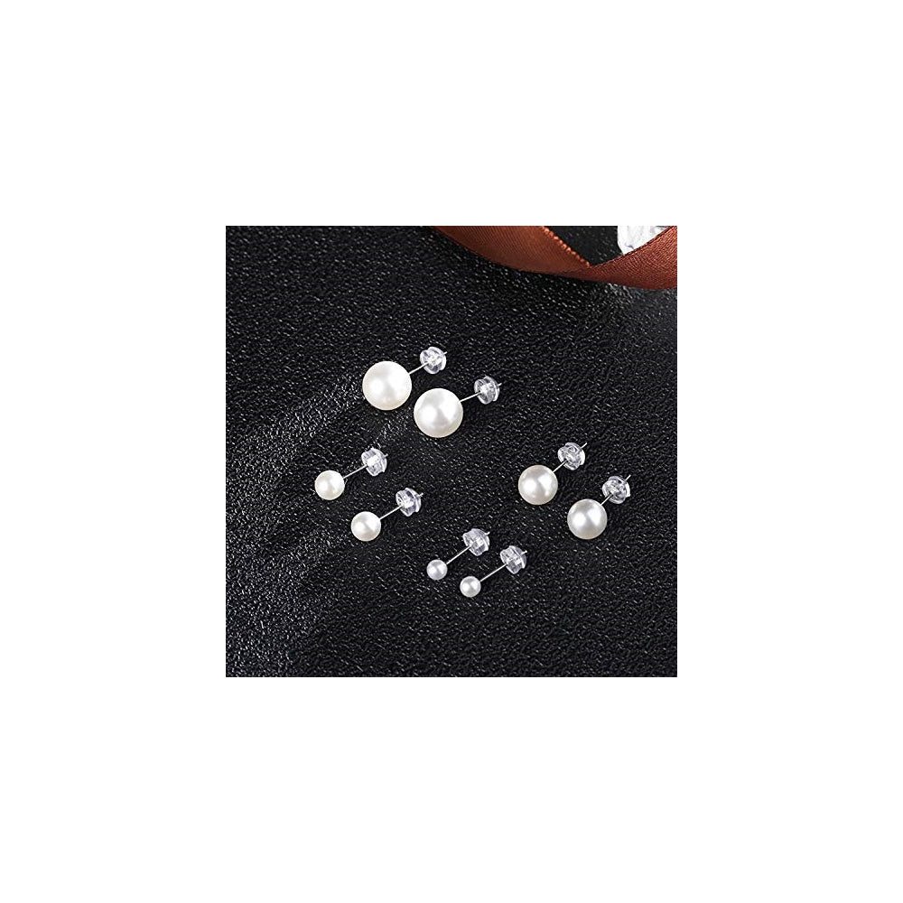 Aretes de perlas de agua dulce hipoalergénicos para mujeres