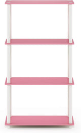 Estante multifuncional 4 niveles Furinno, tubos redondos, modelo TT-4T