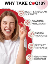 CoQ10 400mg Suplemento con Vitamina E, PQQ y Pimienta Negra