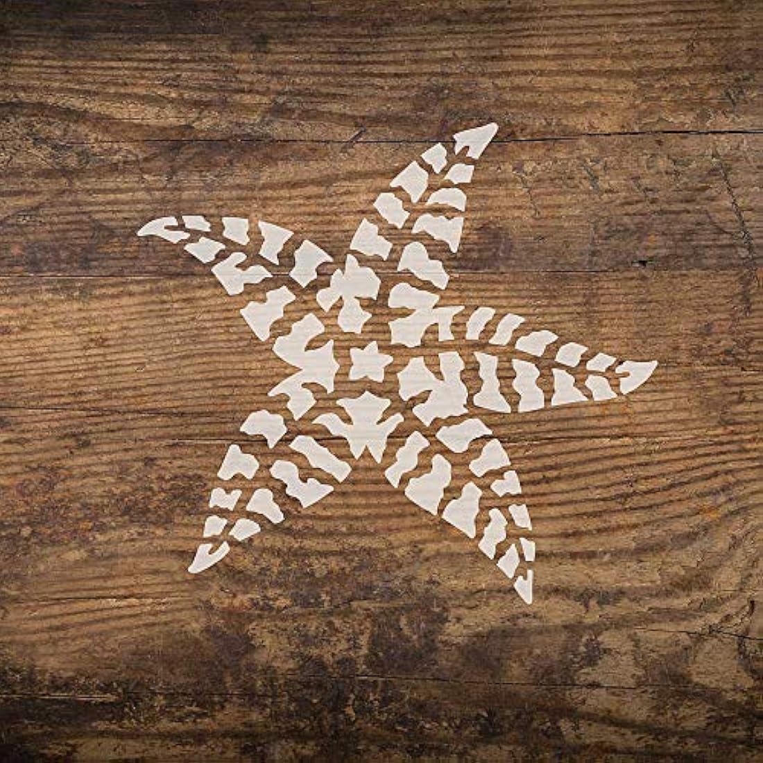 Plantilla de decoración de estrellas de mar de rayas
