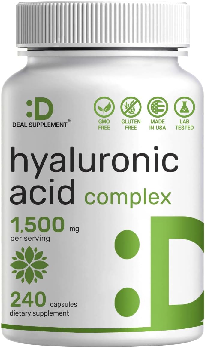Suplementos de ácido hialurónico  240 cápsulas