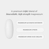 Suplemento de Magnesio Avanzado JSHealth, Relajación Muscular, 60 Tabletas