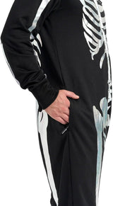 Disfraz de esqueleto Tipsy Elves, cómodos, con máscara y cremallera