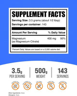 Suplemento de Magnesio en Polvo - BulkSupplements 1 kg