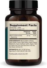 Suplemento de Niacinamida Dr. Mercola, 90 Tabletas, No-Flushing