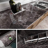 Papel de pared de mármol oscuro para cubiertas  15.8x78.8