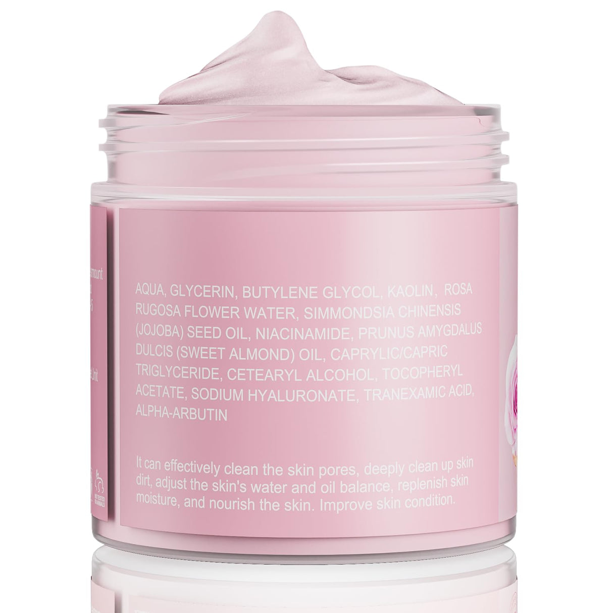 Máscara facial de arcilla rosa Hicream