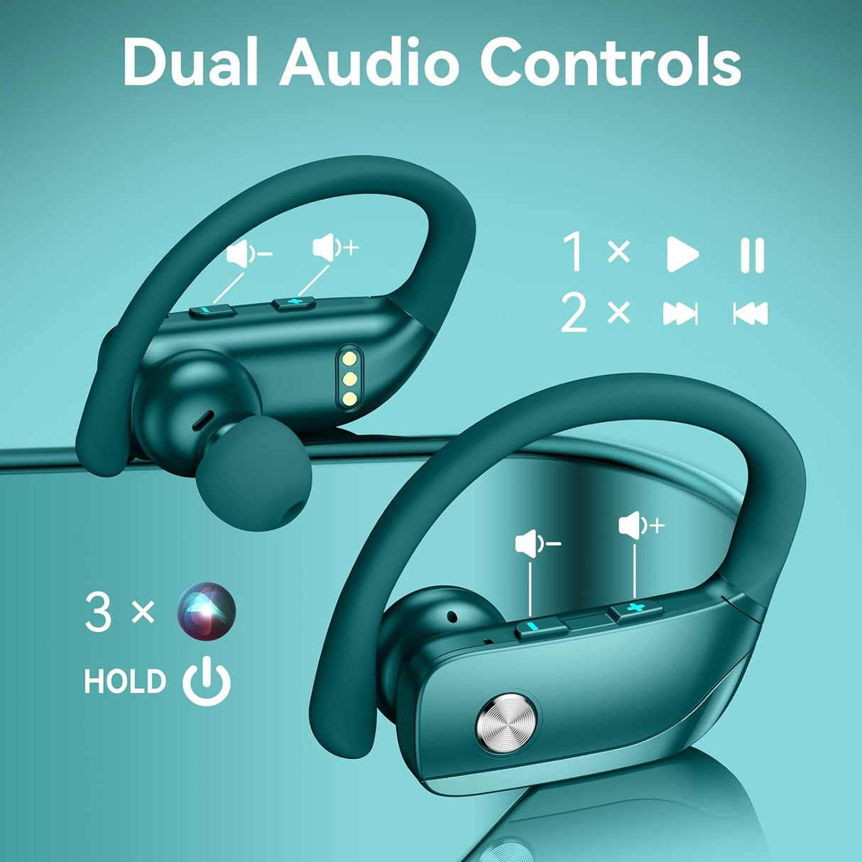 Auriculares Inalámbricos Bmani 48hrs, Micrófono, Deportivos