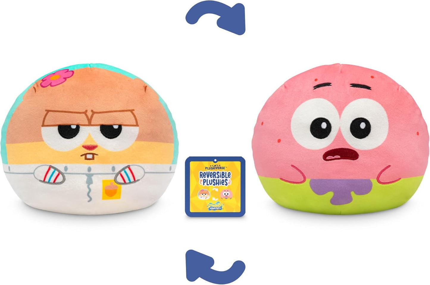 Peluche Reversible TeeTurtle - Sandy Cheeks y Patrick Star