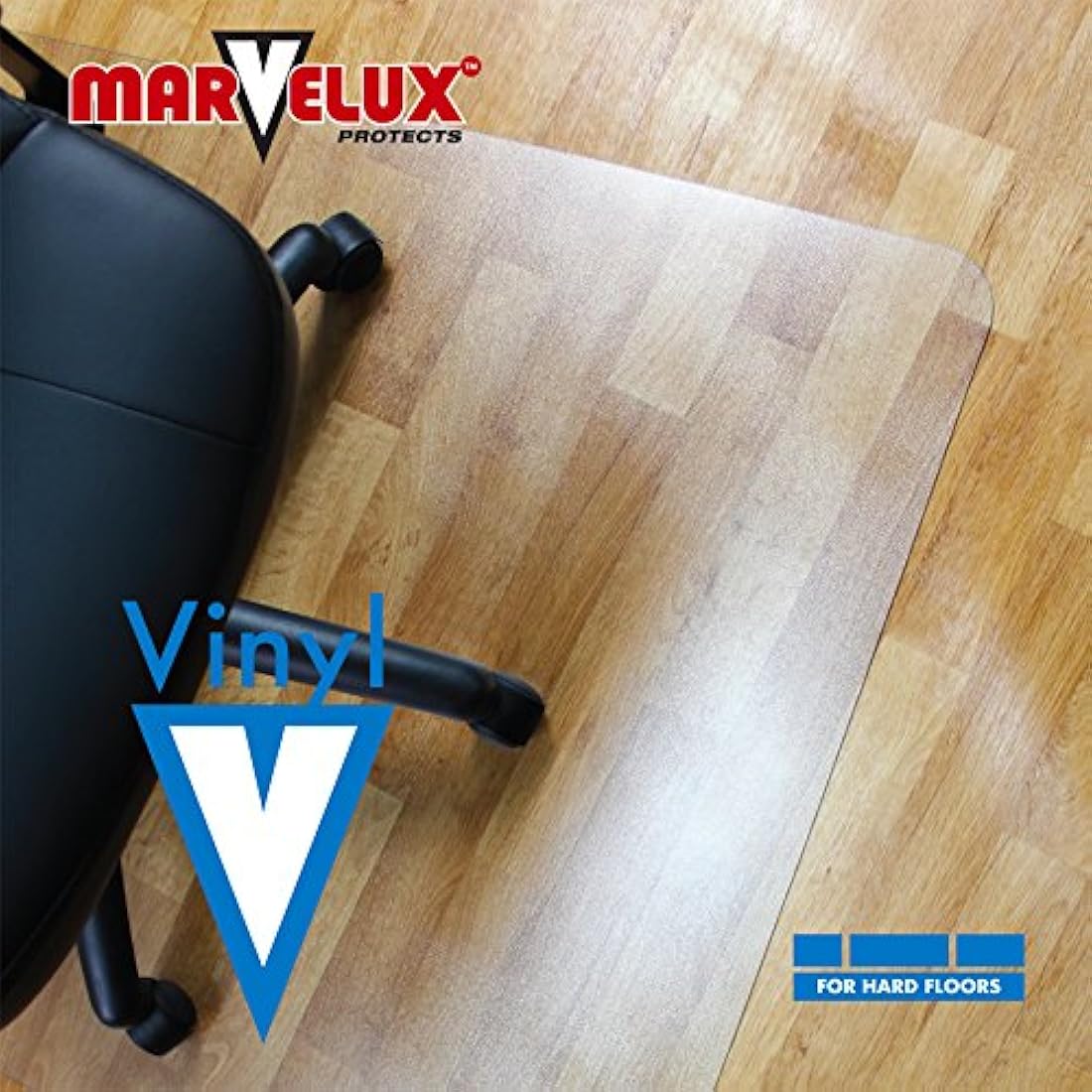 Marvelux - Alfombrilla rectangular para silla de vinilo