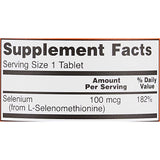 Suplemento selenio (L-Selenometionina) 100 mcg mineral 100 u