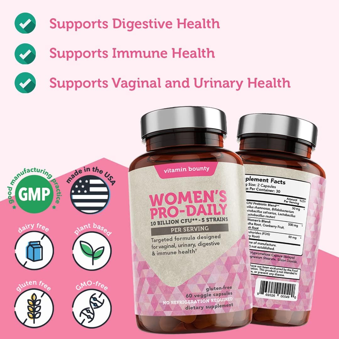 Vitamin Bounty Probiótico vaginal y prebiótico para mujer