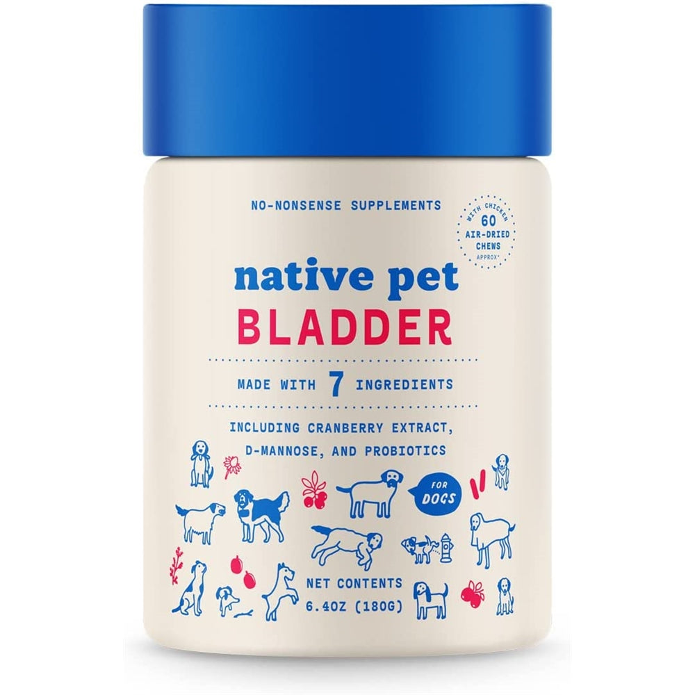 Vitaminas para perros en el mostrador Soporte de vejiga