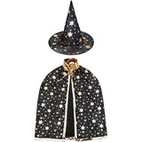 Disfraz de mago con sombrero para niños talla unica negro