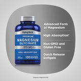 Piping Rock Magnesio Glicinato 375mg 130 caps Sin GMO