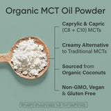 MCT Oil en Polvo Orgánico Sports Research, Keto, Sin Gluten, 10.6 oz