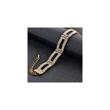 Pulseras de cristal chapadas en oro y plata
