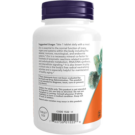 Suplemento Gluconato de zinc blanco sin sabor 250 unidades