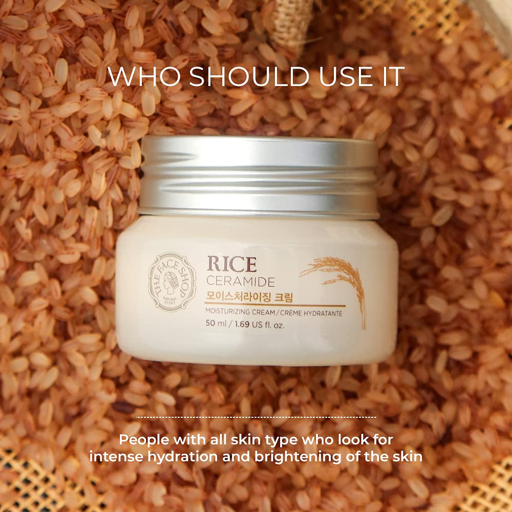 Crema Hidratante Facial con Extracto de Arroz y Aceite