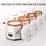 Olla arrocera 1.2L, portátil, antiadherente, para 1-2 personas