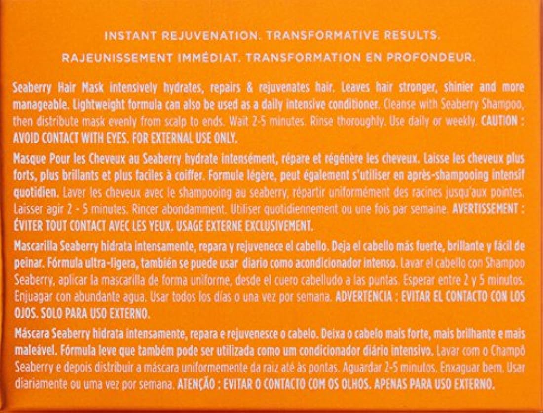 Máscara profesional para el cuidado del cabello