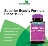 Multivitamina para cabello, piel y uñas con biotina, 180 tabletas