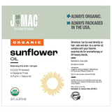 Aceite de girasol orgánico 100% puro J MAC BOTANICALS