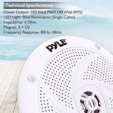 Parlantes marinos blancos PYLE PLMRS53WL